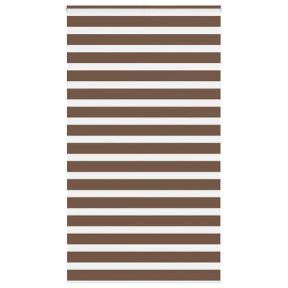 vidaXL Zebra Blind Brown 120x200 cm Fabric Width 115,9 cm Polyester