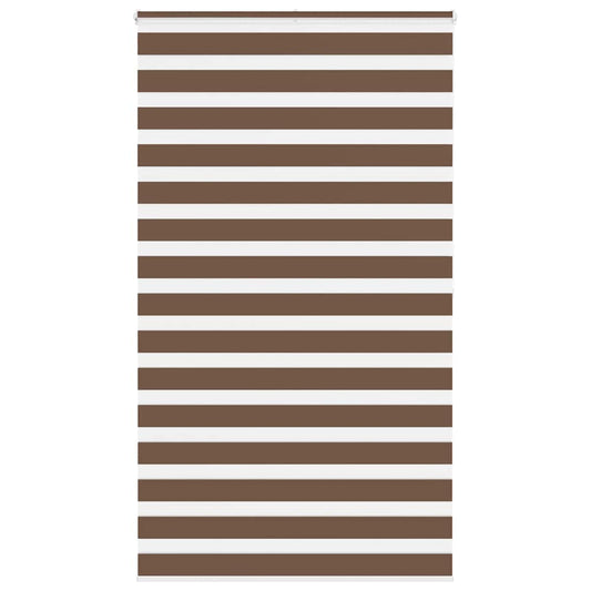 vidaXL Zebra Blind Brown 120x200 cm Fabric Width 115,9 cm Polyester