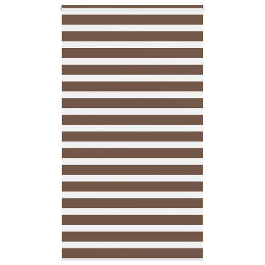 vidaXL Zebra Blind Brown 130x200 cm Fabric Width 125,9 cm Polyester