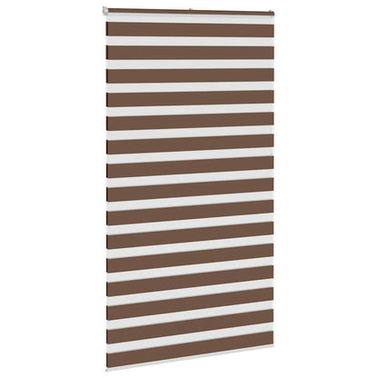vidaXL Zebra Blind Brown 130x200 cm Fabric Width 125,9 cm Polyester