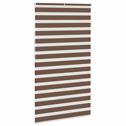 vidaXL Zebra Blind Brown 130x200 cm Fabric Width 125,9 cm Polyester