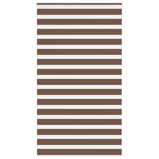 vidaXL Zebra Blind Brown 135x200 cm Fabric Width 130,9 cm Polyester
