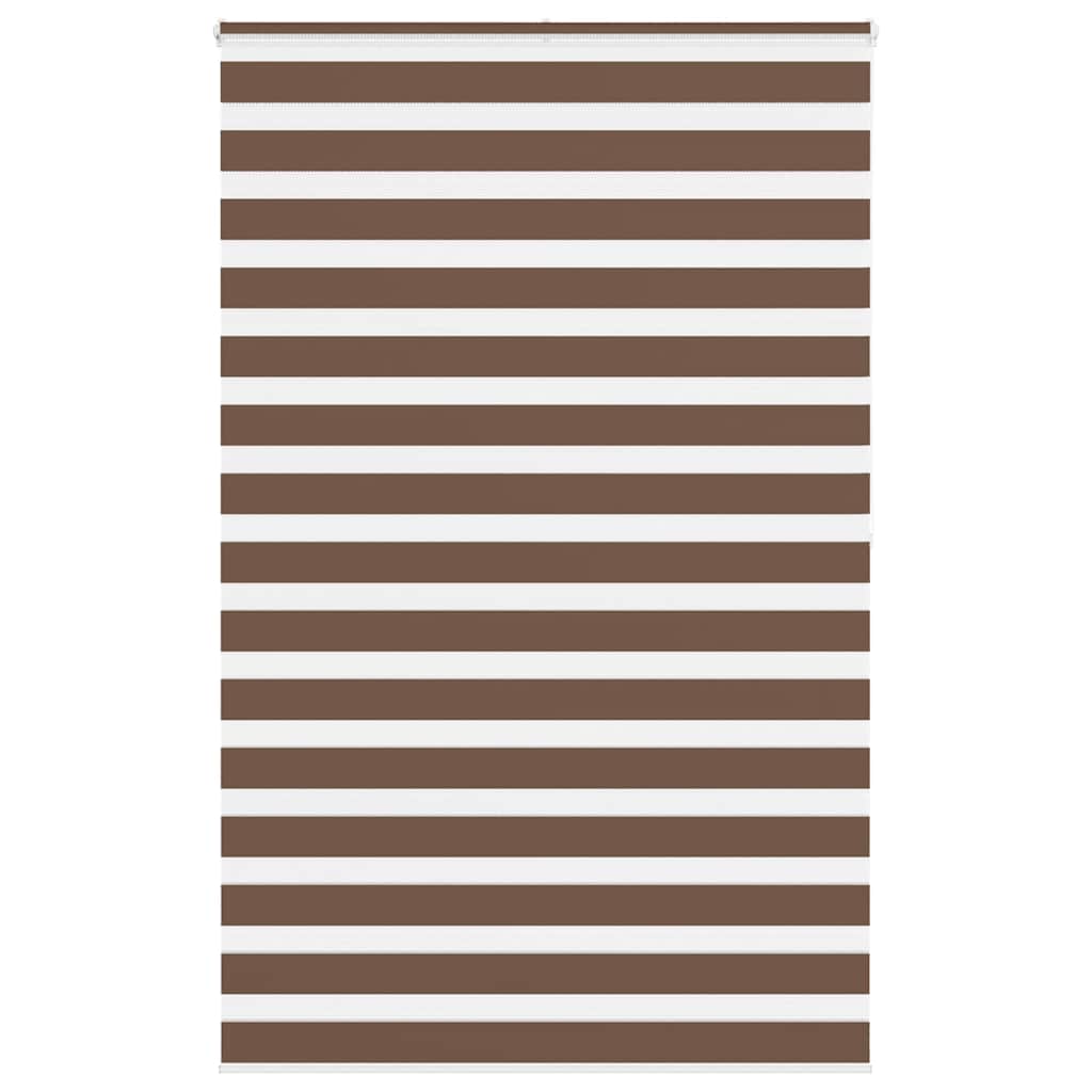 vidaXL Zebra Blind Brown 145x200 cm Fabric Width 140,9 cm Polyester