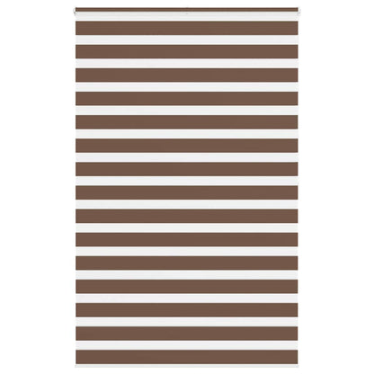 vidaXL Zebra Blind Brown 145x200 cm Fabric Width 140,9 cm Polyester