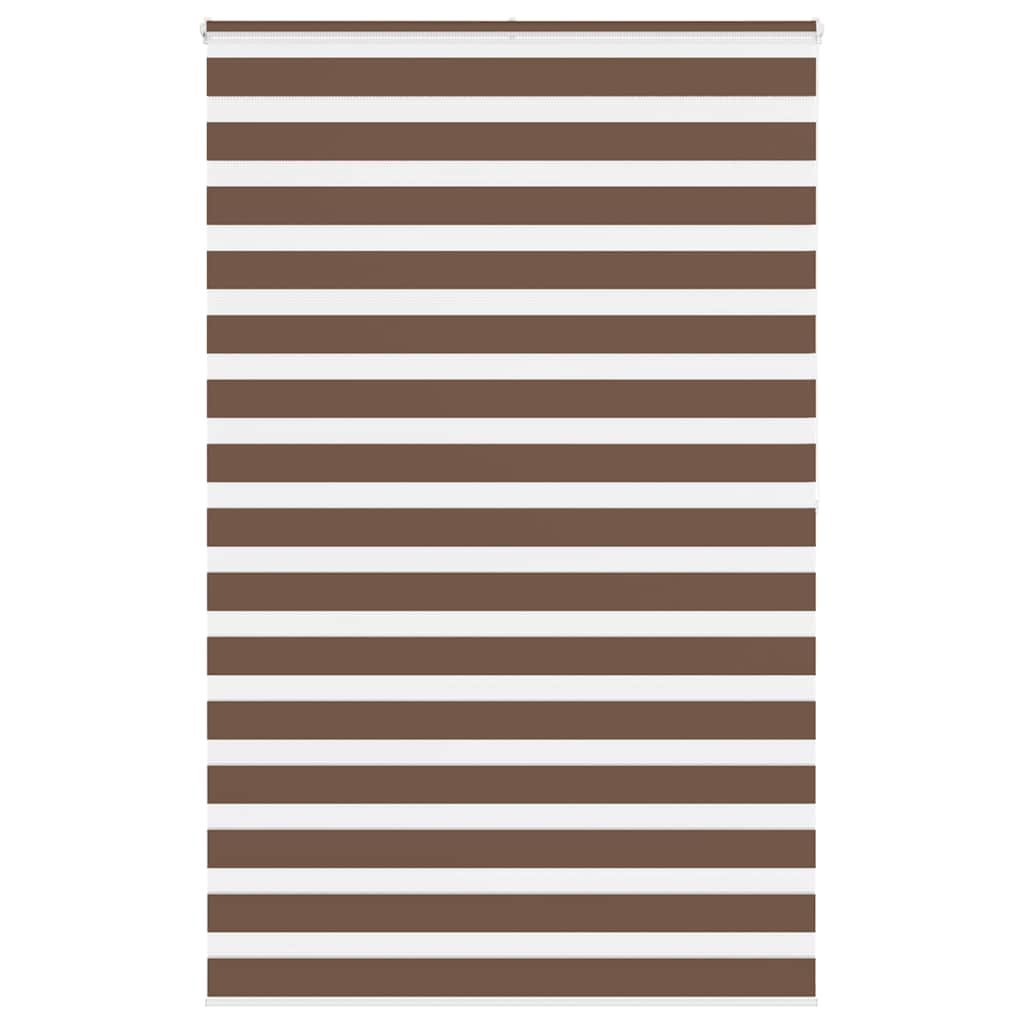 vidaXL Zebra Blind Brown 150x200 cm Fabric Width 145.9 cm Polyester