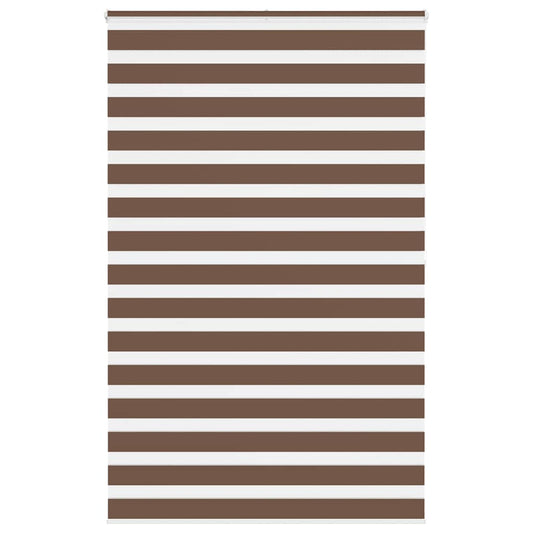 vidaXL Zebra Blind Brown 150x200 cm Fabric Width 145.9 cm Polyester