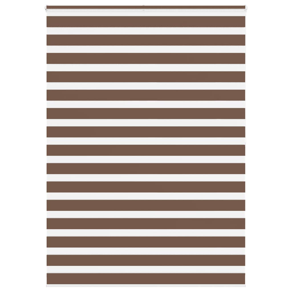 vidaXL Zebra Blind Brown 155x200 cm Fabric Width 150.9 cm Polyester