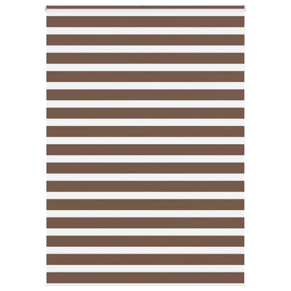 vidaXL Zebra Blind Brown 155x200 cm Fabric Width 150.9 cm Polyester