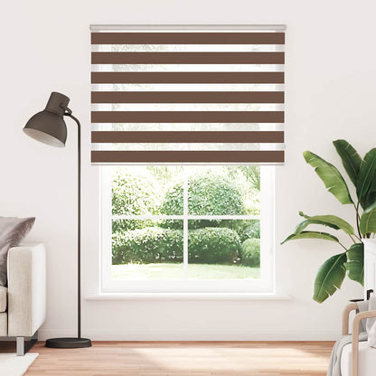 vidaXL Zebra Blind Brown 155x200 cm Fabric Width 150,9 cm Polyester