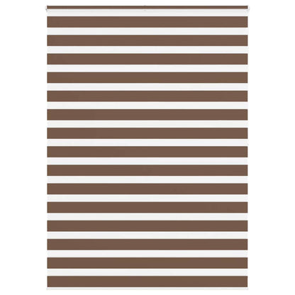 vidaXL Zebra Blind Brown 160x200 cm Fabric Width 155.9 cm Polyester