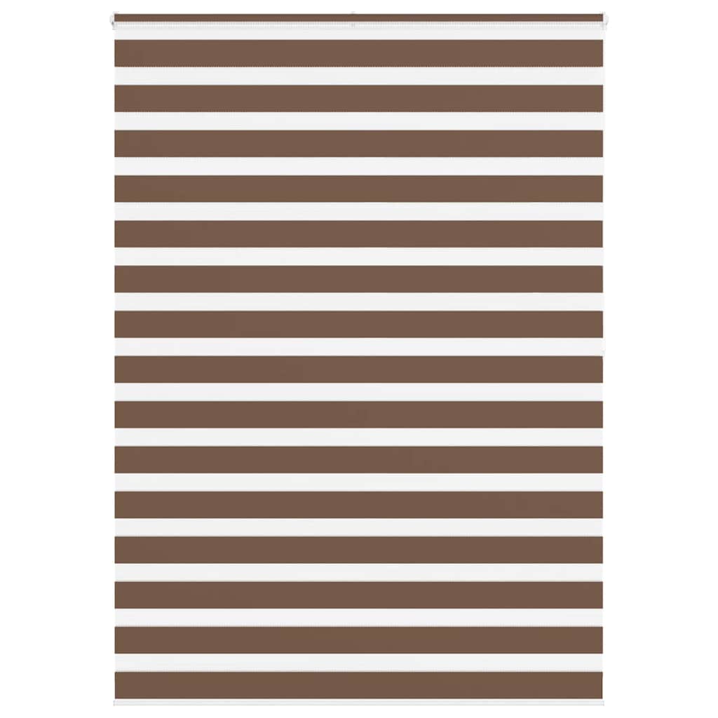 vidaXL Zebra Blind Brown 160x200 cm Fabric Width 155,9 cm Polyester