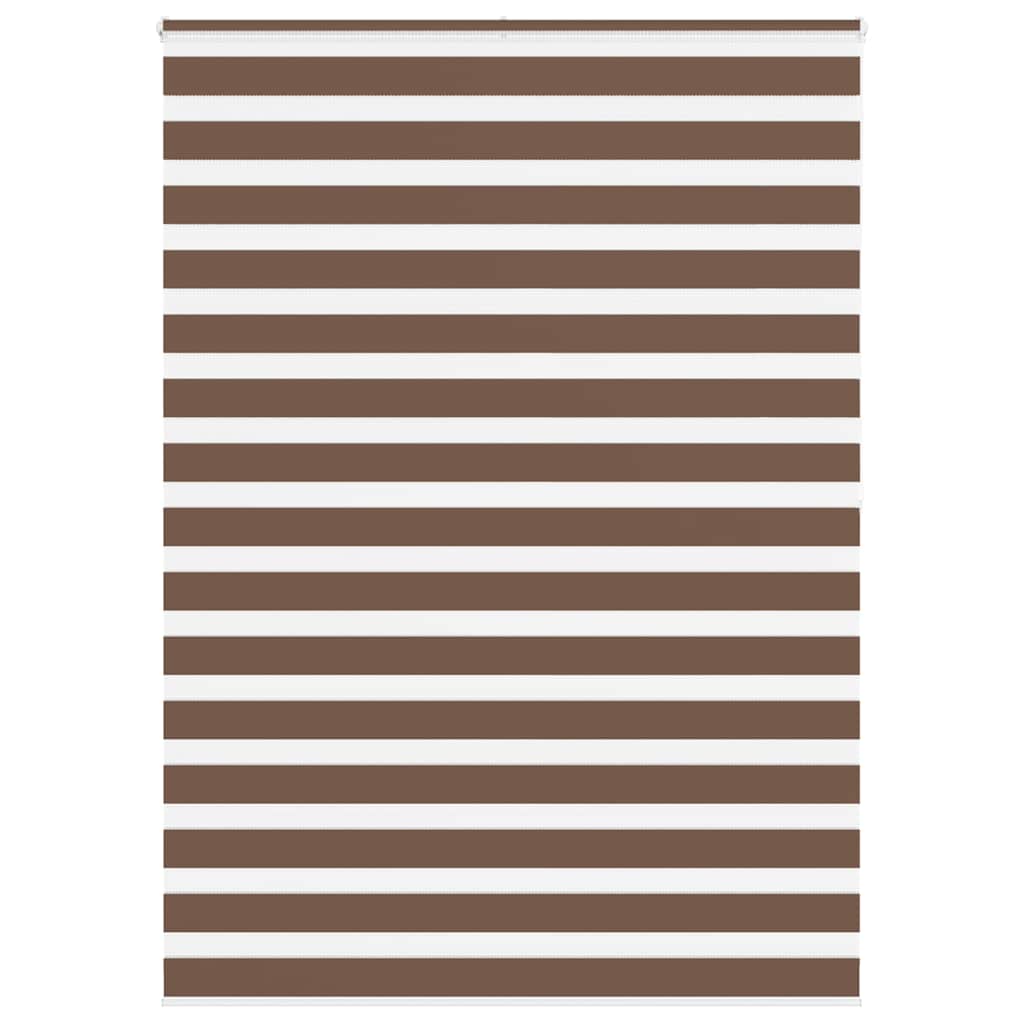 vidaXL Zebra Blind Brown 165x200 cm Fabric Width 160,9 cm Polyester
