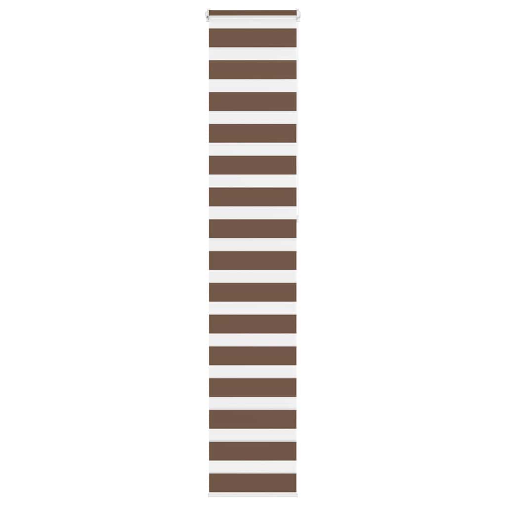 vidaXL Zebra Blind Brown 40x230 cm Fabric Width 35.9 cm Polyester