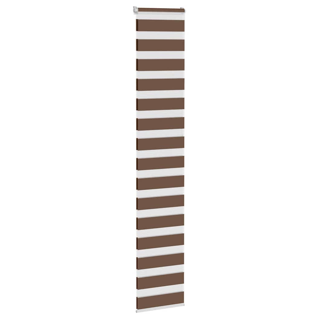 vidaXL Zebra Blind Brown 40x230 cm Fabric Width 35,9 cm Polyester