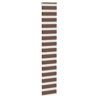 vidaXL Zebra Blind Brown 40x230 cm Fabric Width 35,9 cm Polyester