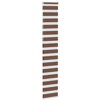 vidaXL Zebra Blind Brown 40x230 cm Fabric Width 35,9 cm Polyester