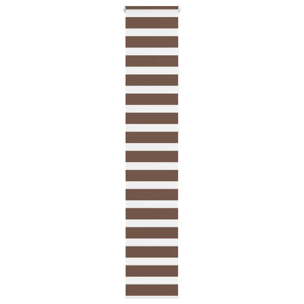 vidaXL Zebra Blind Brown 45x230 cm Fabric Width 40.9 cm Polyester
