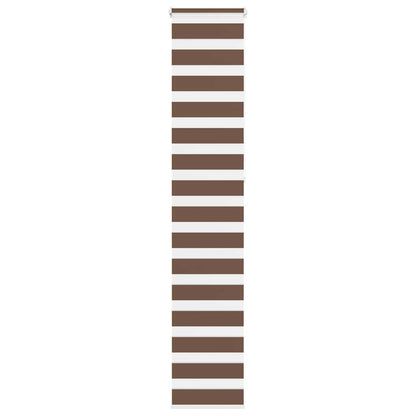 vidaXL Zebra Blind Brown 45x230 cm Fabric Width 40,9 cm Polyester