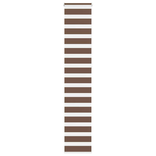 vidaXL Zebra Blind Brown 45x230 cm Fabric Width 40,9 cm Polyester