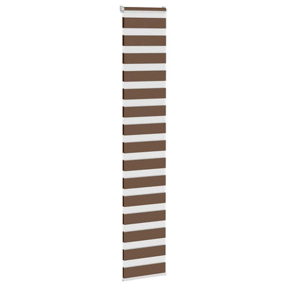 vidaXL Zebra Blind Brown 45x230 cm Fabric Width 40,9 cm Polyester