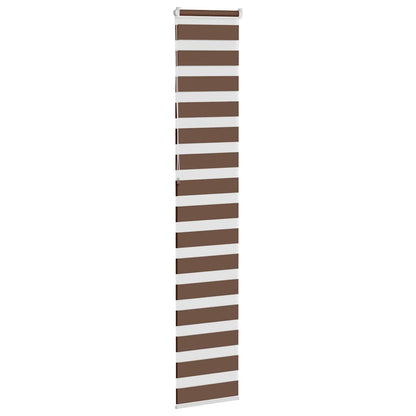 vidaXL Zebra Blind Brown 50x230 cm Fabric Width 45,9 cm Polyester