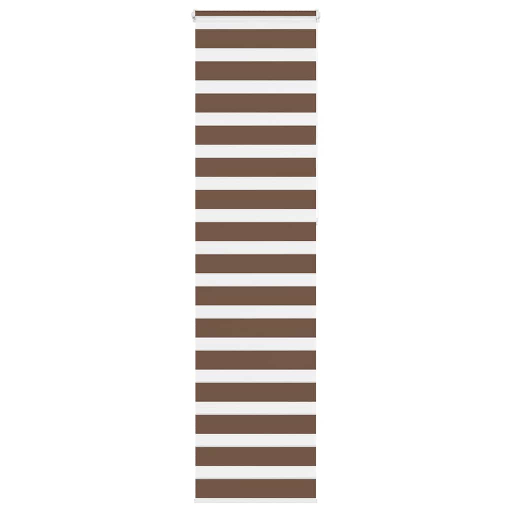 vidaXL Zebra Blind Brown 55x230 cm Fabric Width 50,9 cm Polyester