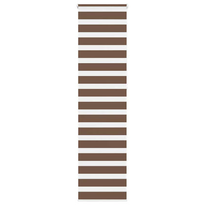 vidaXL Zebra Blind Brown 55x230 cm Fabric Width 50,9 cm Polyester