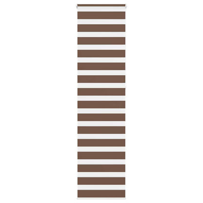 vidaXL Zebra Blind Brown 60x230 cm Fabric Width 55,9 cm Polyester