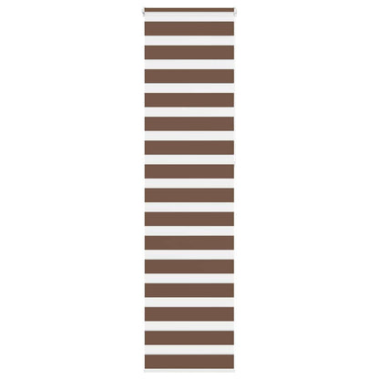 vidaXL Zebra Blind Brown 65x230 cm Fabric Width 60,9 cm Polyester