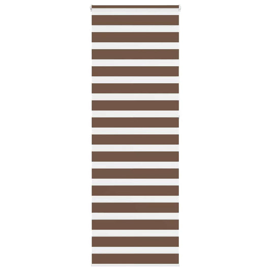 vidaXL Zebra Blind Brown 75x230 cm Fabric Width 70.9 cm Polyester