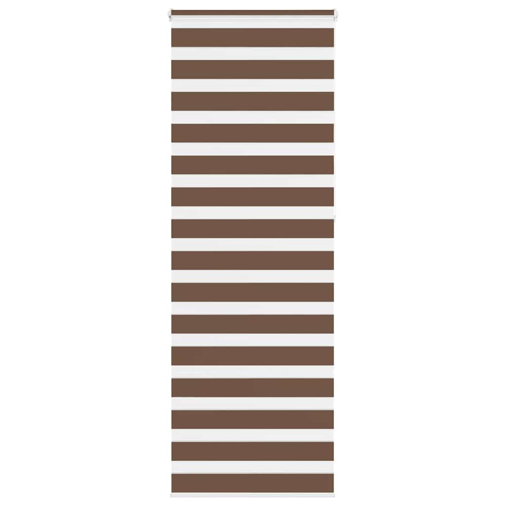 vidaXL Zebra Blind Brown 75x230 cm Fabric Width 70,9 cm Polyester