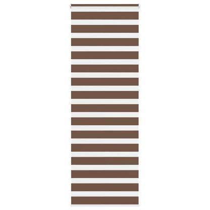 vidaXL Zebra Blind Brown 75x230 cm Fabric Width 70,9 cm Polyester