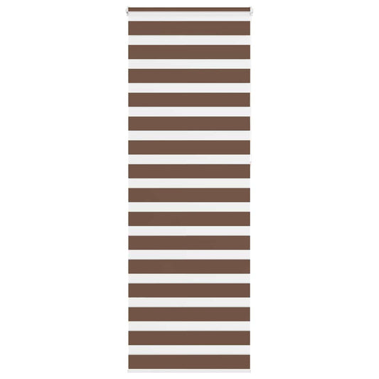 vidaXL Zebra Blind Brown 80x230 cm Fabric Width 75.9 cm Polyester
