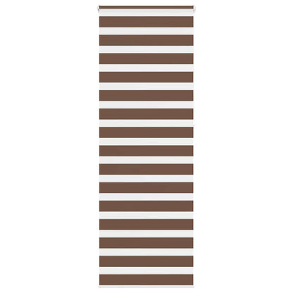 vidaXL Zebra Blind Brown 80x230 cm Fabric Width 75.9 cm Polyester