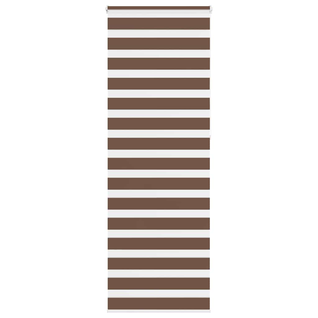 vidaXL Zebra Blind Brown 80x230 cm Fabric Width 75,9 cm Polyester