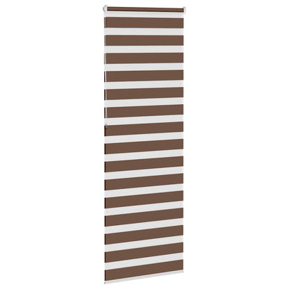 vidaXL Zebra Blind Brown 80x230 cm Fabric Width 75.9 cm Polyester
