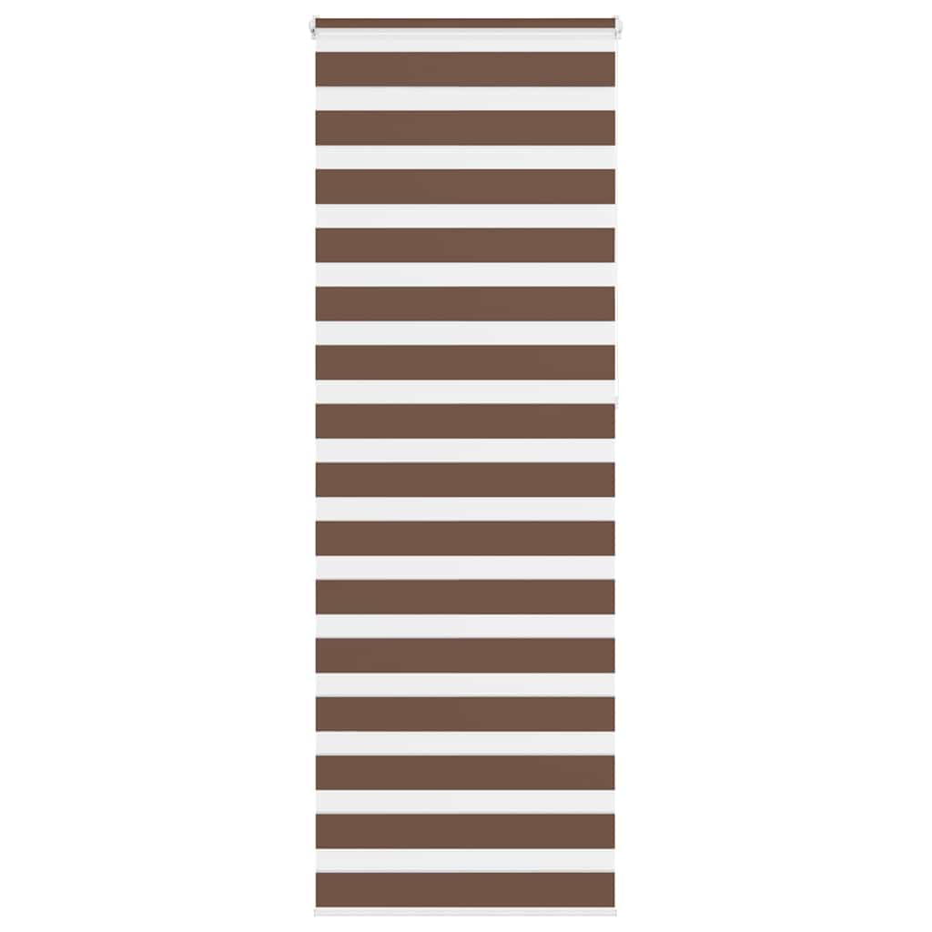vidaXL Zebra Blind Brown 85x230 cm Fabric Width 80.9 cm Polyester