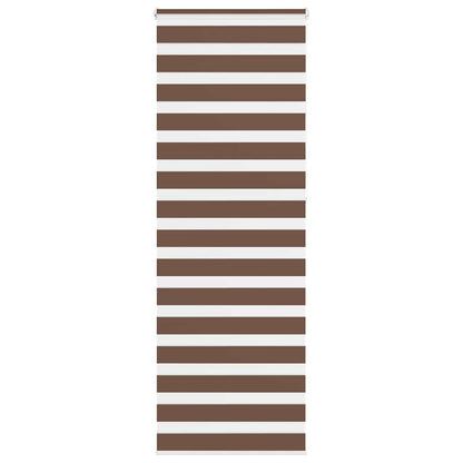 vidaXL Zebra Blind Brown 85x230 cm Fabric Width 80.9 cm Polyester