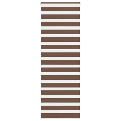 vidaXL Zebra Blind Brown 90x230 cm Fabric Width 85.9 cm Polyester