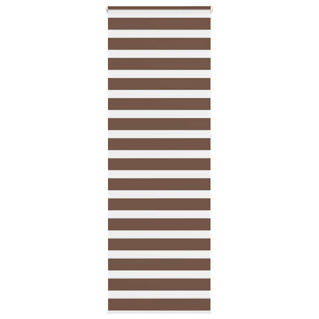 vidaXL Zebra Blind Brown 90x230 cm Fabric Width 85,9 cm Polyester