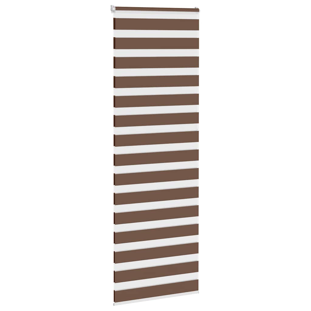 vidaXL Zebra Blind Brown 90x230 cm Fabric Width 85,9 cm Polyester