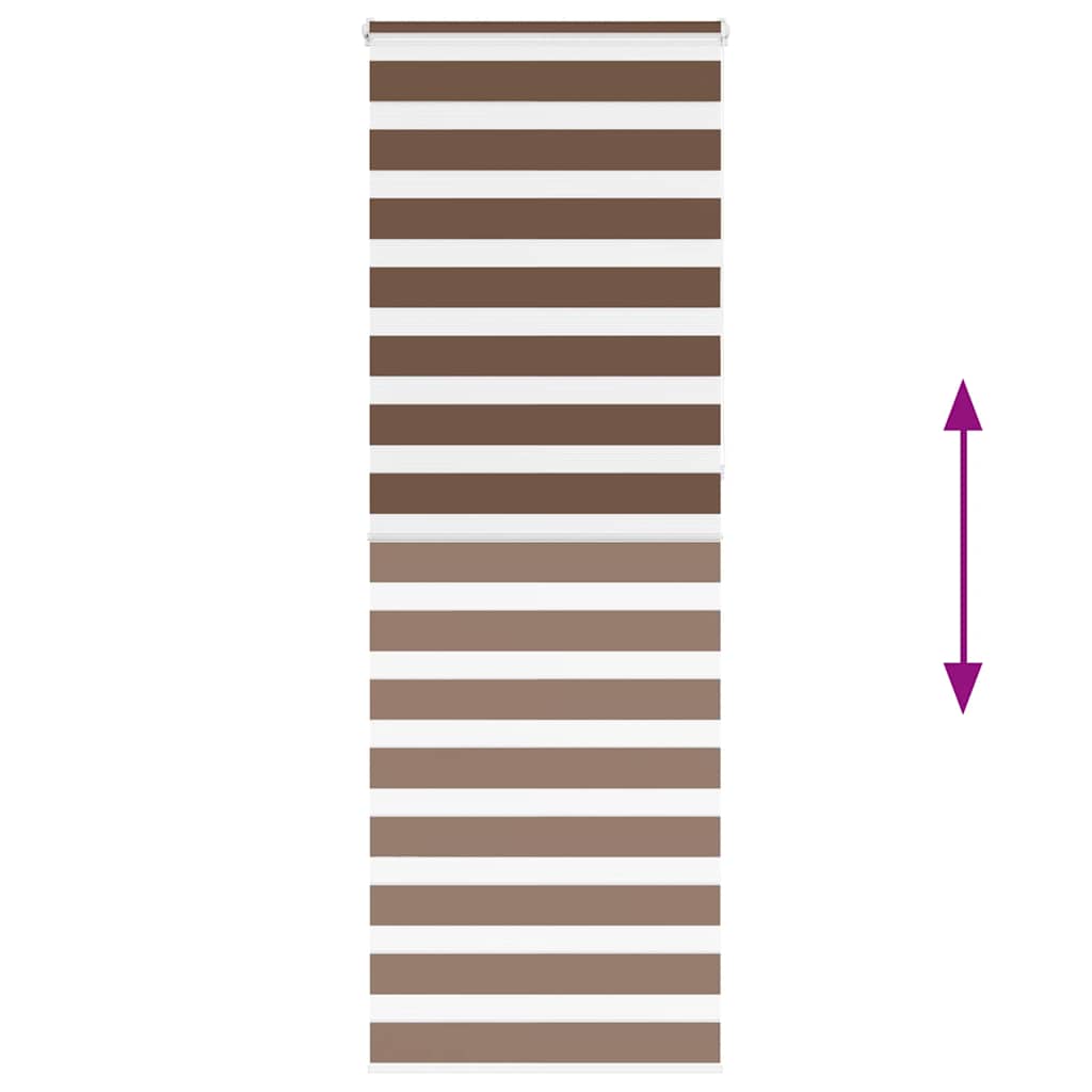 vidaXL Zebra Blind Brown 90x230 cm Fabric Width 85,9 cm Polyester