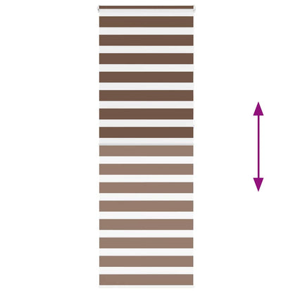 vidaXL Zebra Blind Brown 90x230 cm Fabric Width 85,9 cm Polyester