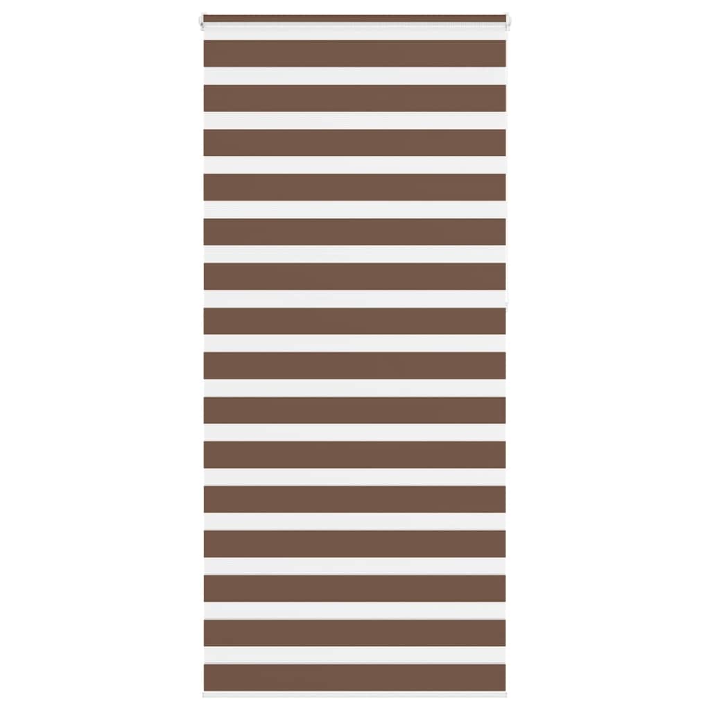vidaXL Zebra Blind Brown 95x230 cm Fabric Width 90.9 cm Polyester