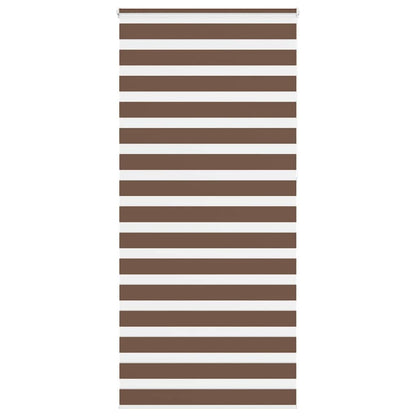 vidaXL Zebra Blind Brown 95x230 cm Fabric Width 90.9 cm Polyester