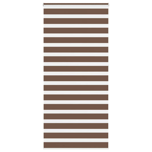 vidaXL Zebra Blind Brown 95x230 cm Fabric Width 90,9 cm Polyester