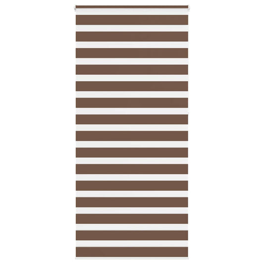 vidaXL Zebra Blind Brown 100x230 cm Fabric Width 95,9 cm Polyester