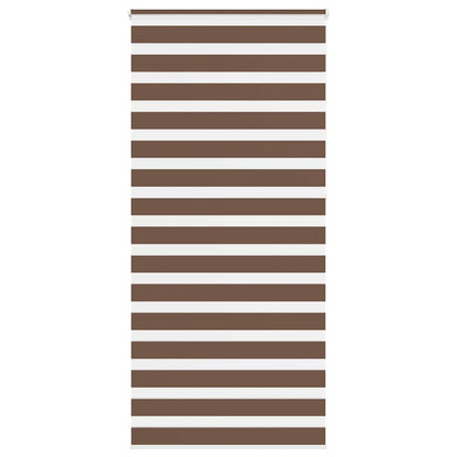 vidaXL Zebra Blind Brown 100x230 cm Fabric Width 95.9 cm Polyester