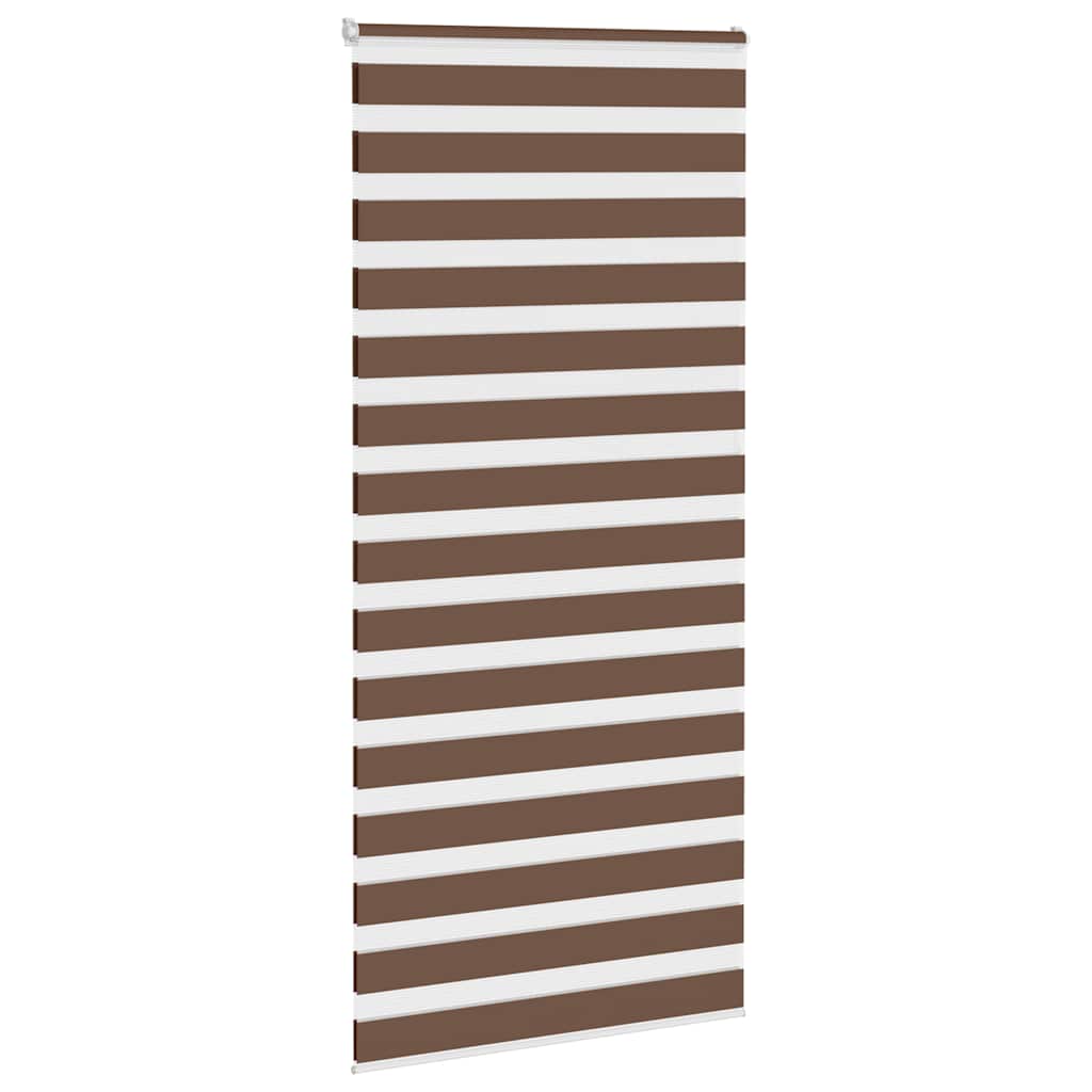 vidaXL Zebra Blind Brown 100x230 cm Fabric Width 95,9 cm Polyester