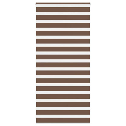 vidaXL Zebra Blind Brown 110x230 cm Fabric Width 105.9 cm Polyester